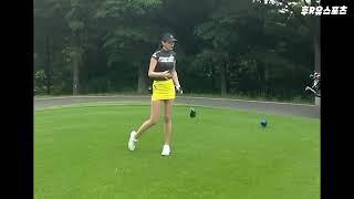 아이비 얼굴 + 모델 한혜진 몸매 파워스윙 문정현프로 스윙하이라이트 KLPGA프로 Korean golf girl 골프레슨 골프웨어 高尔夫 ゴルフ