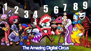 The Amazing Digital Circus ALL PHASES VS Rainbow Friends  Friday Night Funkin Mod