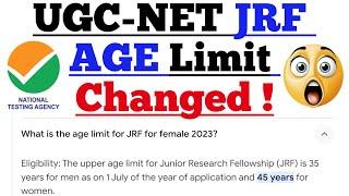 UGC NET 2024  JRF New Age Limit  । UGC NET Eligibility Criteria 2024 । JRF age limit for Women #JRF