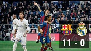 Barcelona 11 - 0 Real Madrid Clásico 2007  LaLiga  Ronaldinho & Messi -Parodia