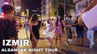 Izmir Alsancak Saturday Night Walking Tour Summer 2022  Travel Turkey  4K UHD 60fps
