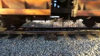 Heavy train over dipped rail joint