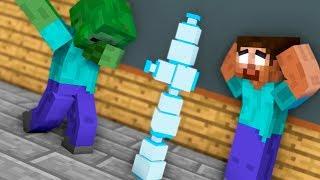 MONSTER SCHOOL - WATER BOTTLE CHALLENGE IN MINECRAFT MINECRAFT ANIMATION CARTOON