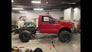 Project F-250 SHORTY Part 2- Welding Frame Together Custom Driveshaft and Fuel Tank Fitment