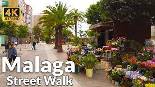 Walking Tour of Malaga Spain - Street Walk in March 2023 4K Ultra HD 60fps