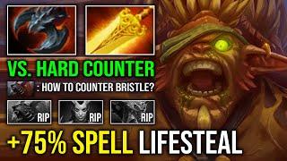 +75% SPELL LIFESTEAL Even Hard Counter Cant Stop 1v5 Radiance Quill Spray Bristleback Dota 2