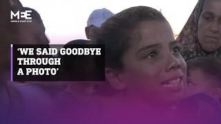 Palestinian girl cries after being unable to say goodbye to her father killed in Rafah