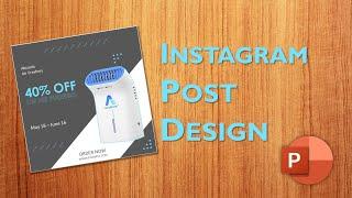 How to Create Instagram Post in PowerPoint  Instagram Post Template Design