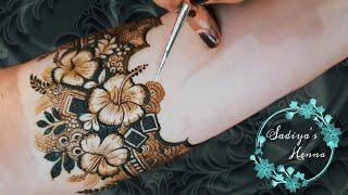 Full Hand Bridal Mehndi Designs for Hand Dulhan Mehndi Designhibiscus in hennaSadiyas Henna #1