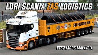 LORI Scania ZAS Logistics ETS2 Mods Malaysia - Treler Kargo 4 Axles