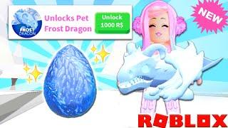 Brand New FROST DRAGON In Adopt Me Spending All My Robux On New Update... Adopt Me Frost Dragon