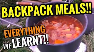 Wild Camping MEALS COOKING & COOKSETS - EVERYTHING Ive LEARNT so far - Tips Hacks advice