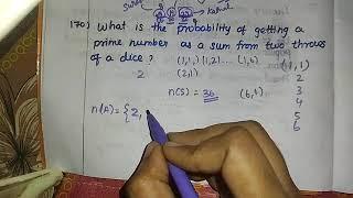 What is the probability of getting a prime number as a sum from two throws of a dice#ssc#tnpscgroup1