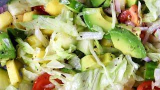 Refreshing Mango Avacado Salad  Yummy Summer Treat  ASMR