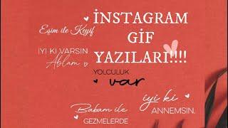 INSTAGRAM GIF YAZILARI NASIL YAPILIR?  instagram yazı gifleri part 2 