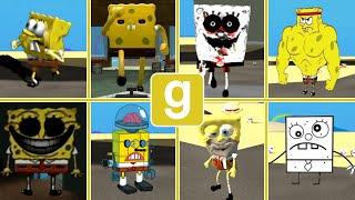 GMOD All kinds of Spongebob  All Spongebob-Nextbots █ Garrys Mod █