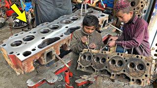 Repairing Of Old Rusted 8 Cylinder Head  Dead CylinderHead Restore