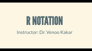 R Notation