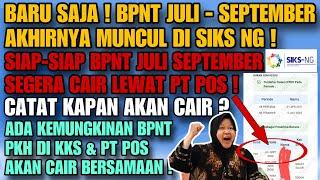 FIX  BARU SAJA BPNT JULI - SEPTEMBER MUNCUL DI SIKS NG  KAPAN AKAN CAIR ? TANDA CAIR SERENTAK ?