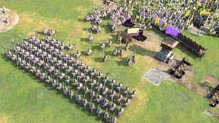 Age of Empires 4 - 4v4 CBA MASSIVE BATTLE AND EPIC COMEBACK  Multiplayer Gameplay