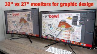 27 vs 32 inch 4K Monitors Guide for Digital Artists & Graphic Designers