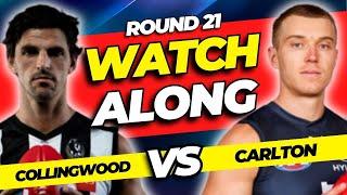 COLLINGWOOD vs CARLTON  Round 21 2024 LIVE AFL Watchalong