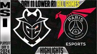 G2 vs PSG Highlights ALL GAMES  MSI 2024 Lower Round 1 Knockouts Day 11  G2 Esports vs PSG Talon