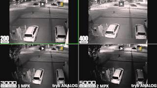 NOVUS cameras analog and AHD in analog mode at night - comparison