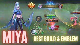 UNSTOPPABLE Miya 0 Deaths INSANE Damage - Build Top 1 Global Miya  MLBB Solo Ranked