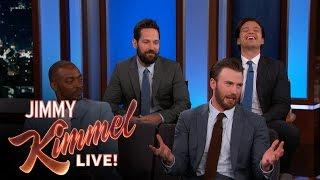 Chris Evans Anthony Mackie Sebastian Stan & Paul Rudd Do Personal Trivia