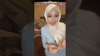 2021 AWEK BIGO LIVE M14 HARDG COMEL WHITE HIJAB STYLE 04 3492  HIJAB REFERENSI 2021