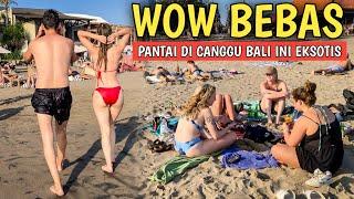 PANTAI YANG BANYAK BULE BERJEMUR PANTAI BATU BOLONG CANGGU BALI