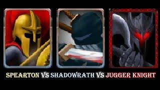 Spearton VS Jugger Knight VS Shadowrath - No Spell Upgrade Control  Stick Empires 1v1 Battle