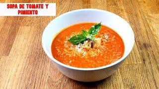 Sopa de Tomate y Pimiento Rostizado