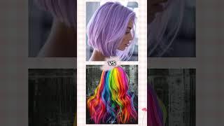 Rainbow or Purple hair? #shorts  #لوخيروك #للبنات