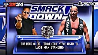 The Rock 01 Vs Stone Cold Steve Austin 01 Last Man Standing  WWE 2K24 PS4 Gameplay