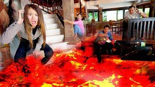 TANTANGAN THE FLOOR IS LAVA DI VILLA LANTAI 2 YANG KALAH DAPAT HUKUMAN