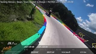 Luge Cart Test riding in Bearstown resort Korea