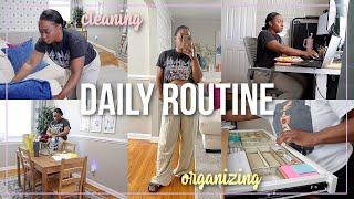 WORKING MOM DAILY ROUTINE DESK ORGANIZATION TIDYUP & CLEAN WITH ME BEST MOM HACK EASY LUNCH IDEA