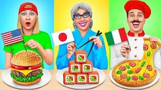 Me vs Grandma Cooking Challenge  Food from Different Countries by Multi DO Challenge