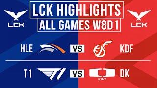 LCK Highlights ALL GAMES Week 8 Day 1  LCK Spring 2024