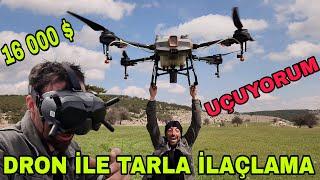 16 000 $ LIK DRON İLE TARLA İLAÇLAMABENİ UÇURUR MU? 50 DEKAR ONLARCA ENGEL 60 LİTRE SU 