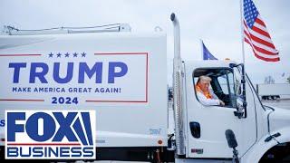 Trump arrives in garbage truck after Bidens insulting comment to supporters