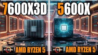 7600X3D vs 5600X Benchmarks - Gaming Benchmarks  Applications Tests