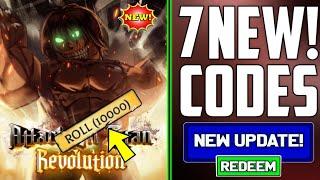 ALL NEWATTACK ON TITAN REVOLUTION ROBLOX CODES 2024 - ATTACK ON TITAN REVOLUTION CODES