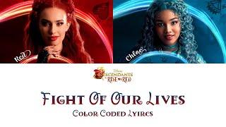 Kylie Cantrall & Malia Baker - Fight of Our Lives Color Coded Lyrics Descendants The Rise of Red