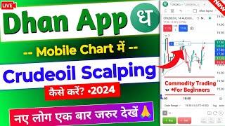 Dhan Chart me Crude Oil Option Trading kaise karen - Live Demo  Crude Oil Scalping on Dhan Chart
