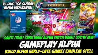 GAMEPLAY ALPHA COLLECTOR SKIN VS TOP GLOBALCARA MAIN ALPHA META TERBARU + BUILD ALPHA TERSAKIT 2024