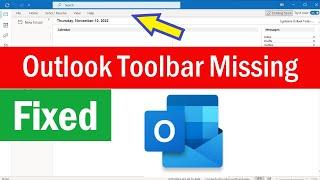 Outlook Toolbar Missing 2022  How To Show OR Restore  ToolbarRibbon in Outlook  #toolbarmissing