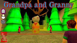Игра в Кальмара на всех уровнях сложности  Grandpa And Granny Escape House